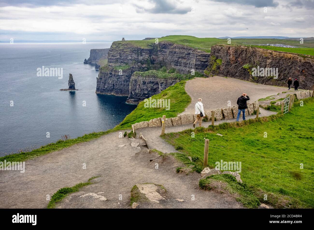 Path of the southern area of ​​the cliffs. Co Clare, Ireland Stock Photo