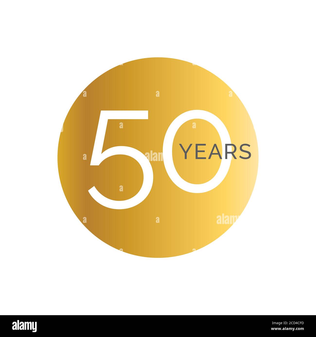 50th Anniversary gold banner template, fiftieth jubilee labels