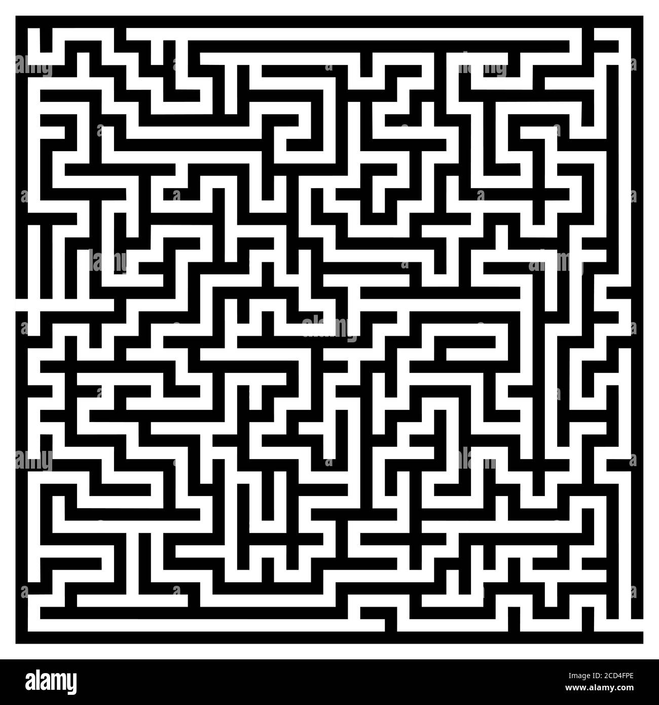 Maze black and white vector Stock Vector