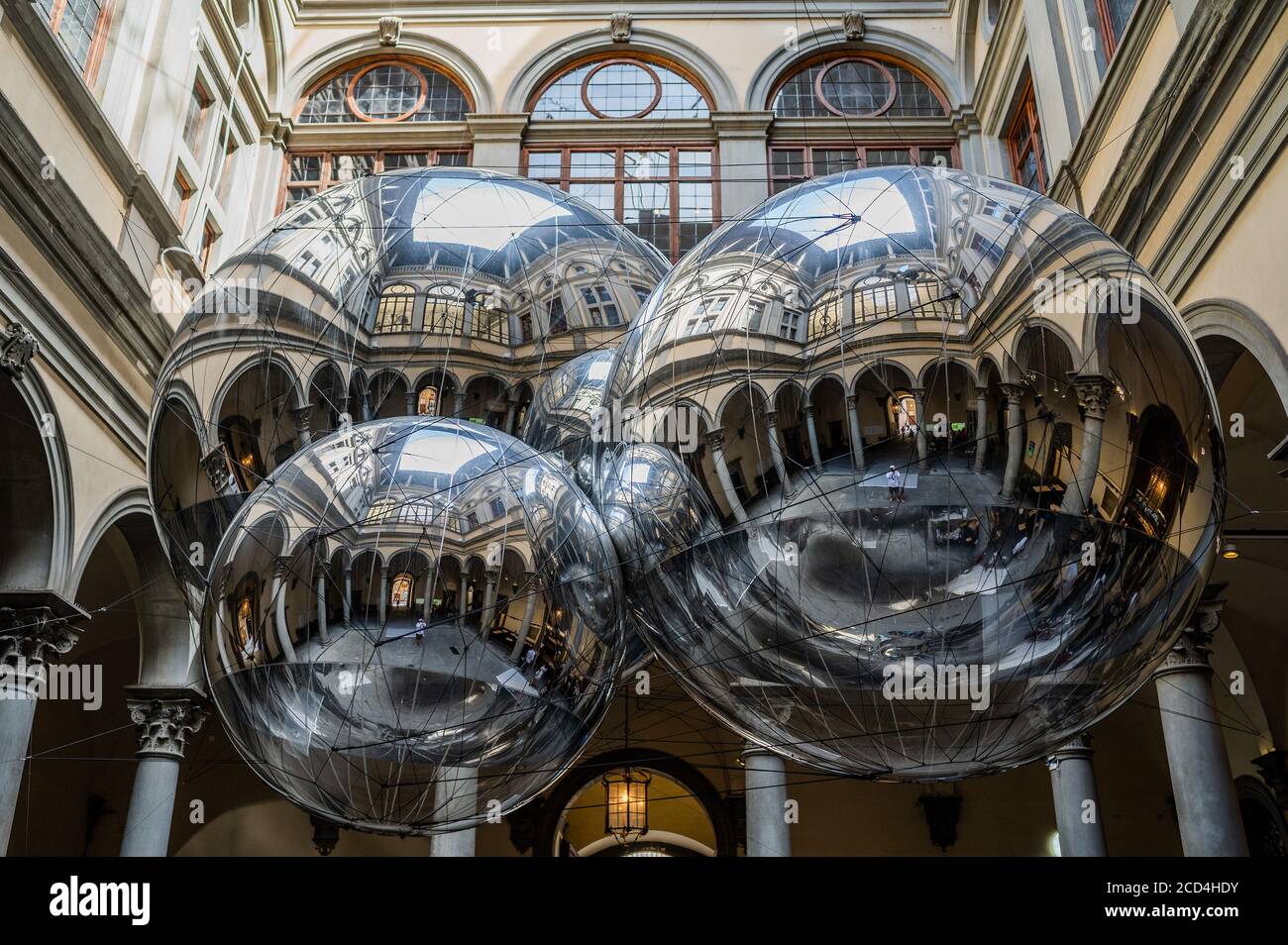 Florence Italy 26th Aug 2020 Thermodynamic Constellation Part Of An Exhibition By Tomas Saraceno Which Is