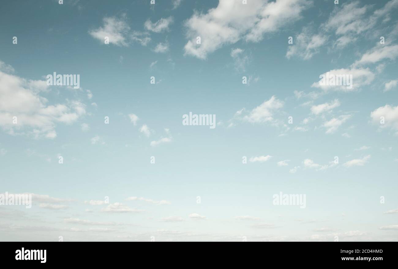 Beautiful blue sky with white clouds Stock Photo