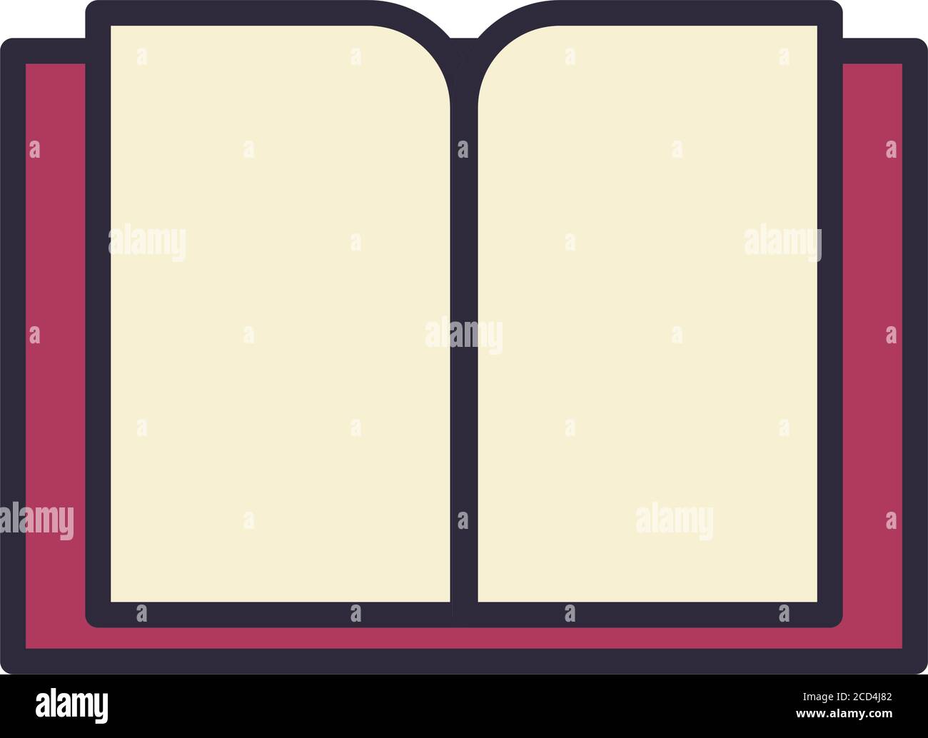 book line and fill style icon design, Education literature and read ...