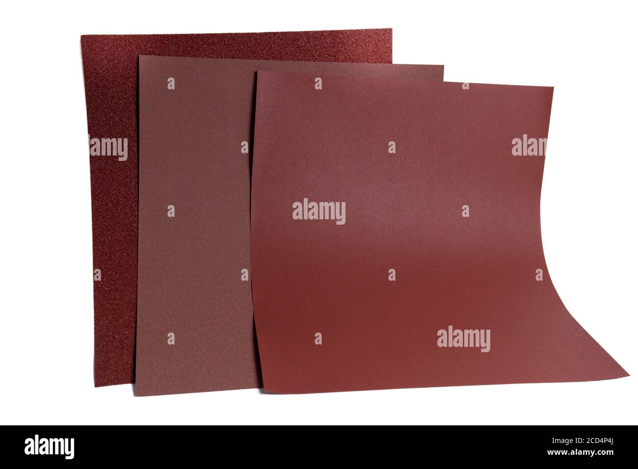 sandpaper cloth isolated on a white background for preparing metal and