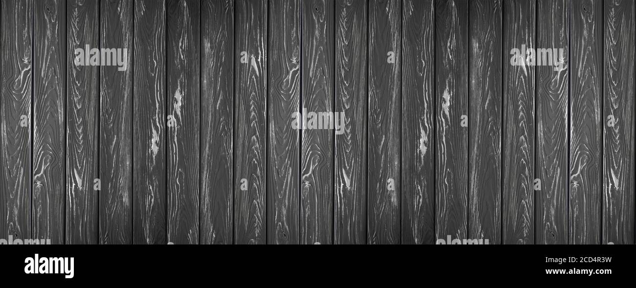 Background of dark gray wooden boards with wood texture. Stock Photo