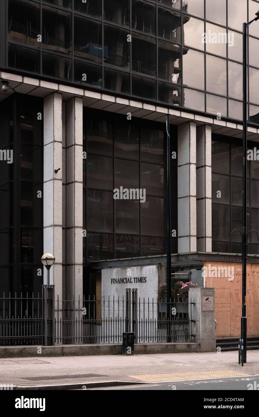 The Financial Times Southwark Bridge HQ closed and due to be demolished. Stock Photo