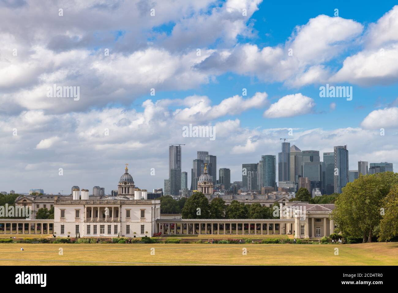 Greenwich Park , South East London, England. Friday 21st August 2020. On a day of  sunny intervals and a moderate breeze, visitors to Greenwich Park, Stock Photo