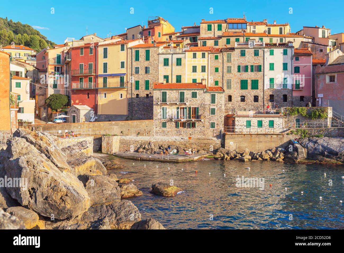 View of Tellaro village, Lerici, La Spezia district, Liguria, Italy, Stock Photo