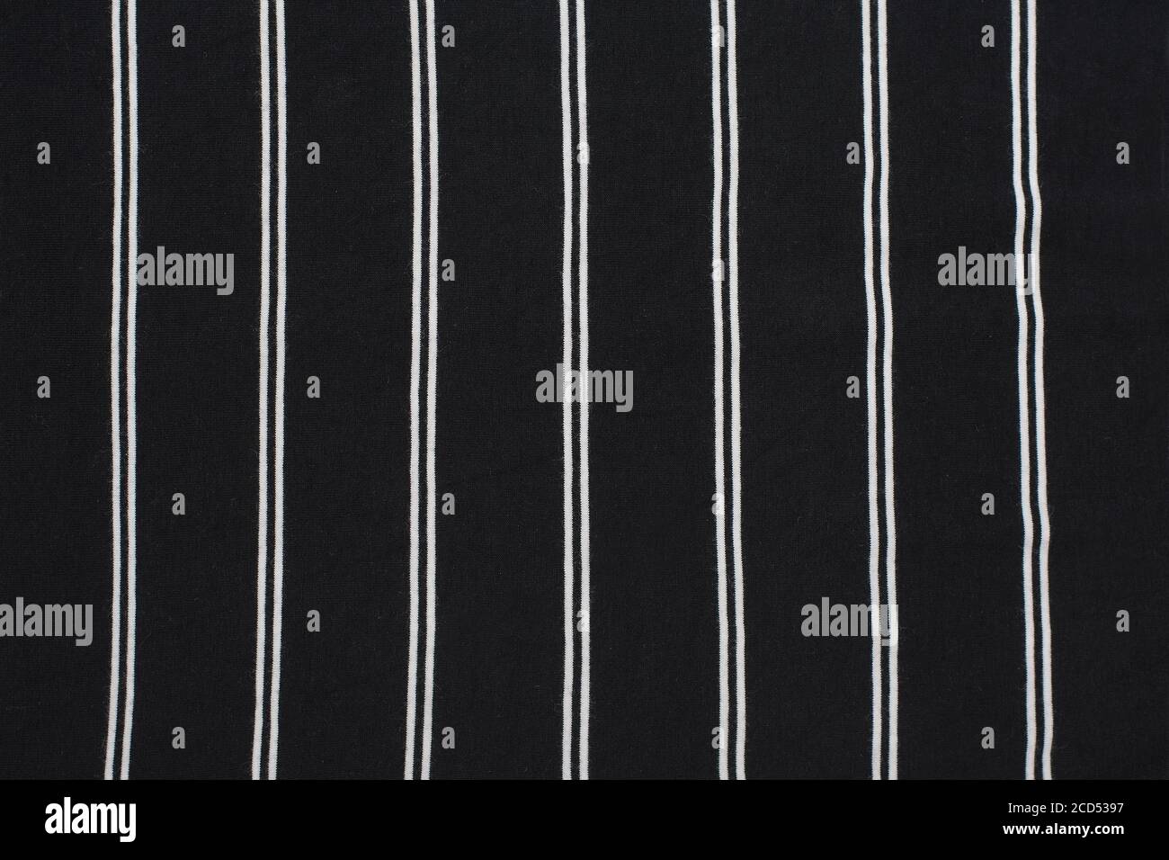 Black and white striped fabric. Close up. Fashionable concept Stock Photo