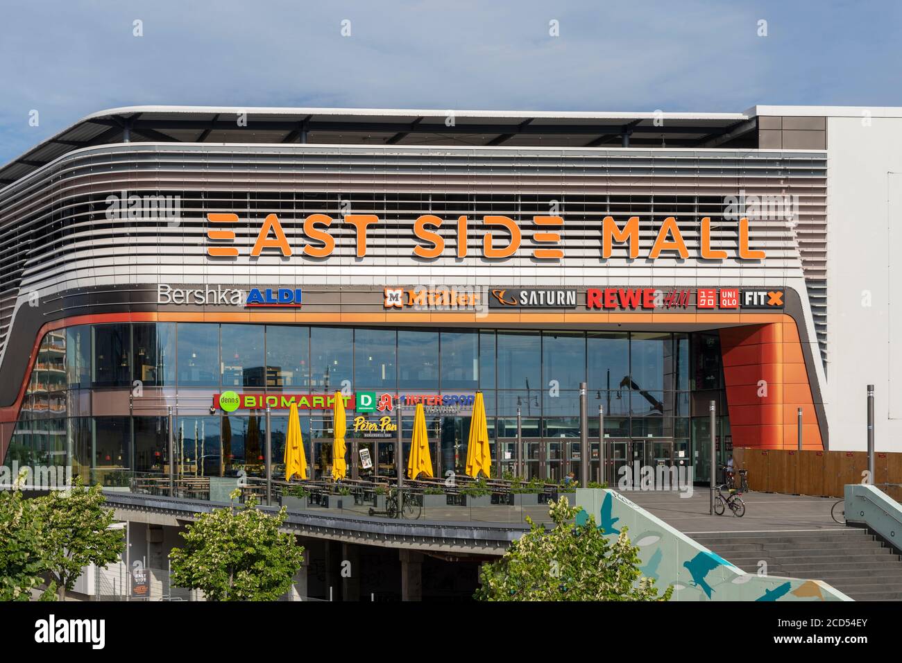East Side Mall is a shopping centre at Warschauer Straße in Friedrichshain in eastern Berlin, Germany Stock Photo
