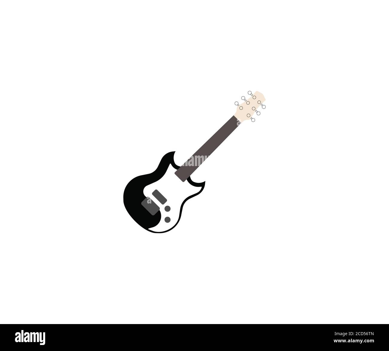 Guitar, instrument, music icon. Vector illustration, flat design. Stock Vector