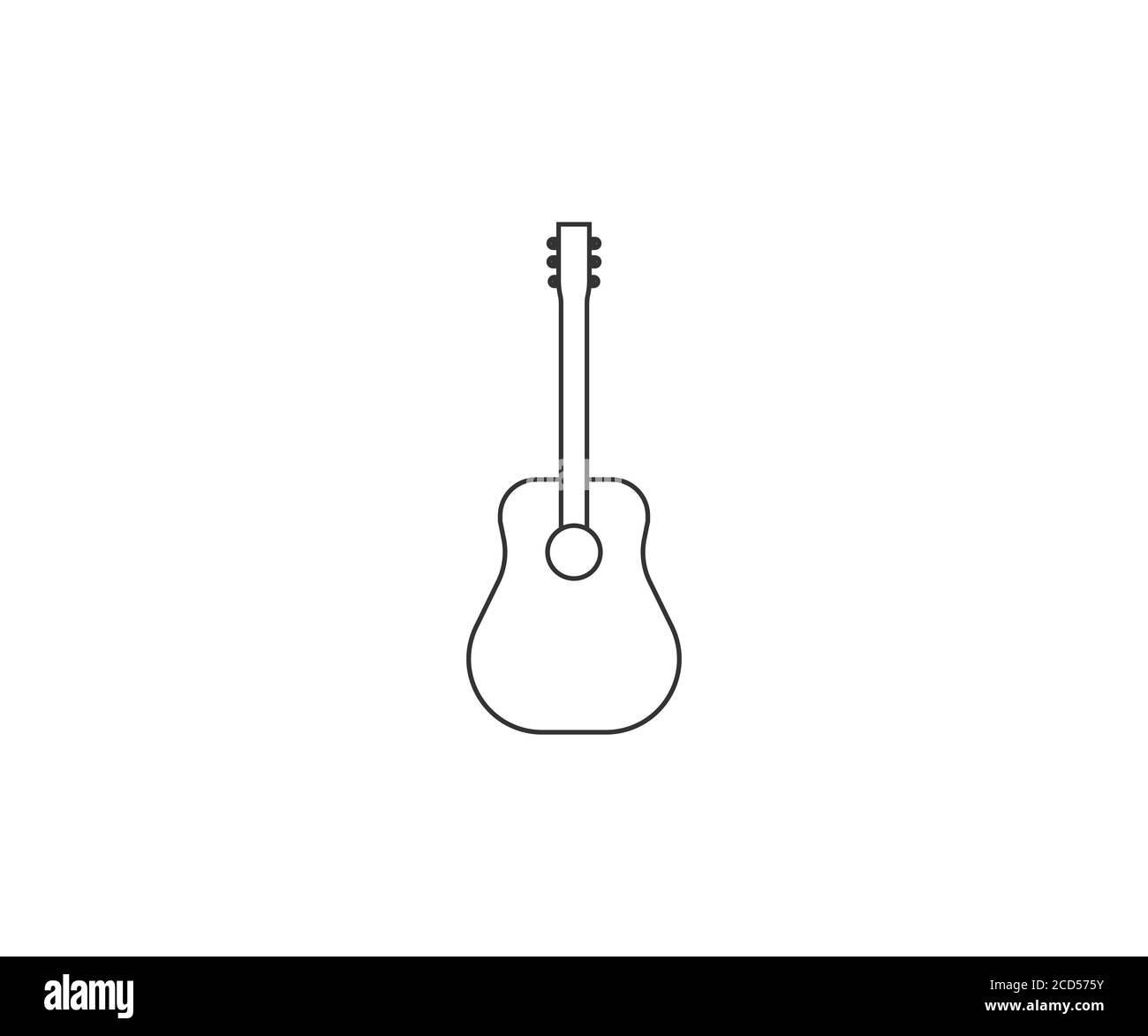 Guitar, instrument, music icon. Vector illustration, flat design. Stock Vector