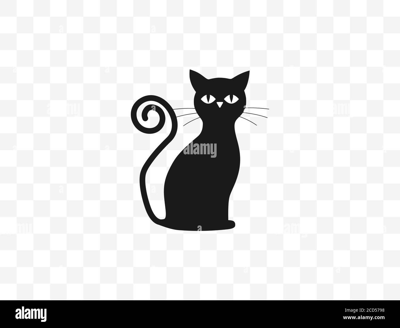 Black cat, halloween icon. Vector illustration, flat design Stock Vector  Image & Art - Alamy