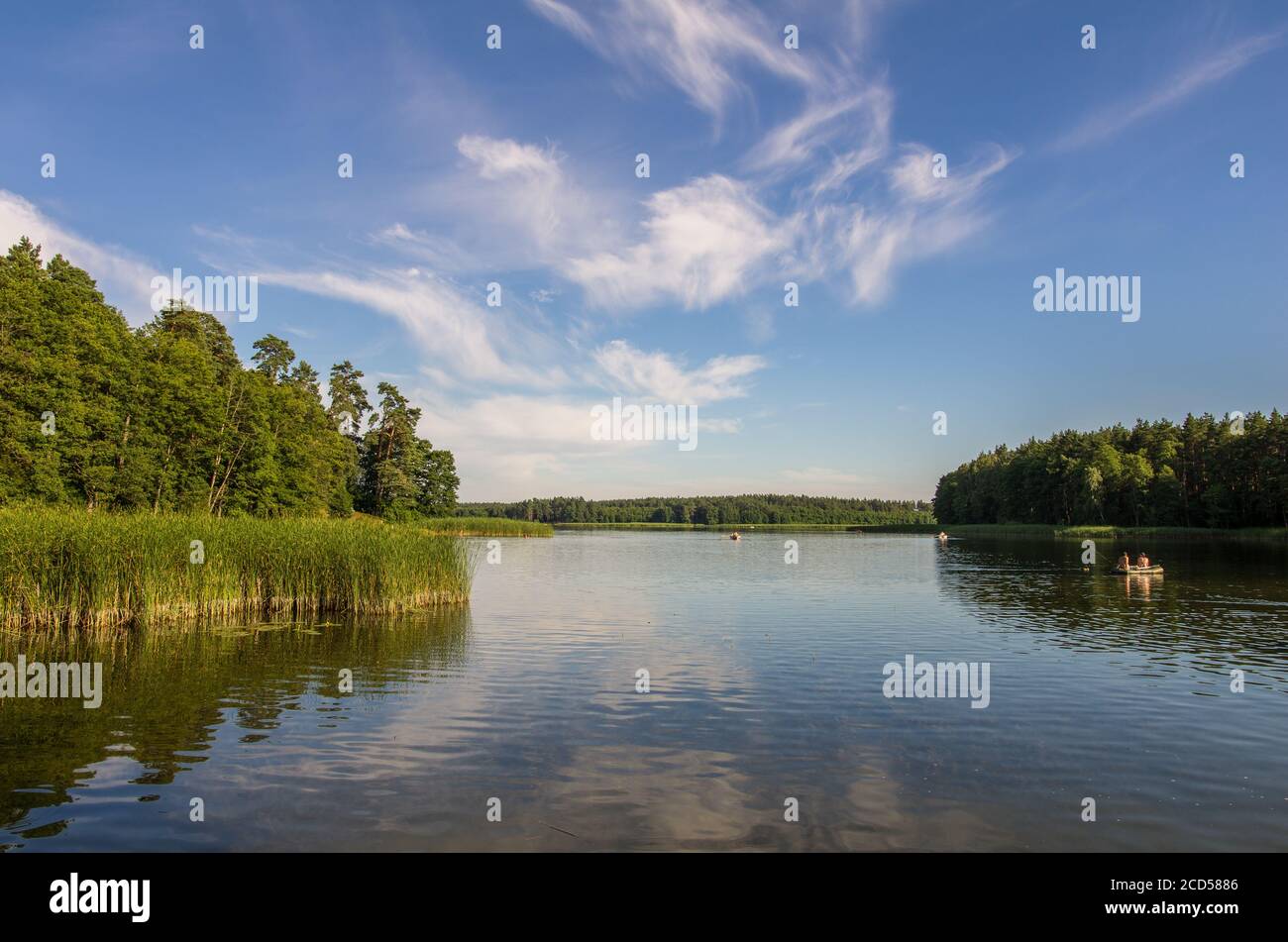 Country lake in Poland, podlasie voivodeship. Stock Photo