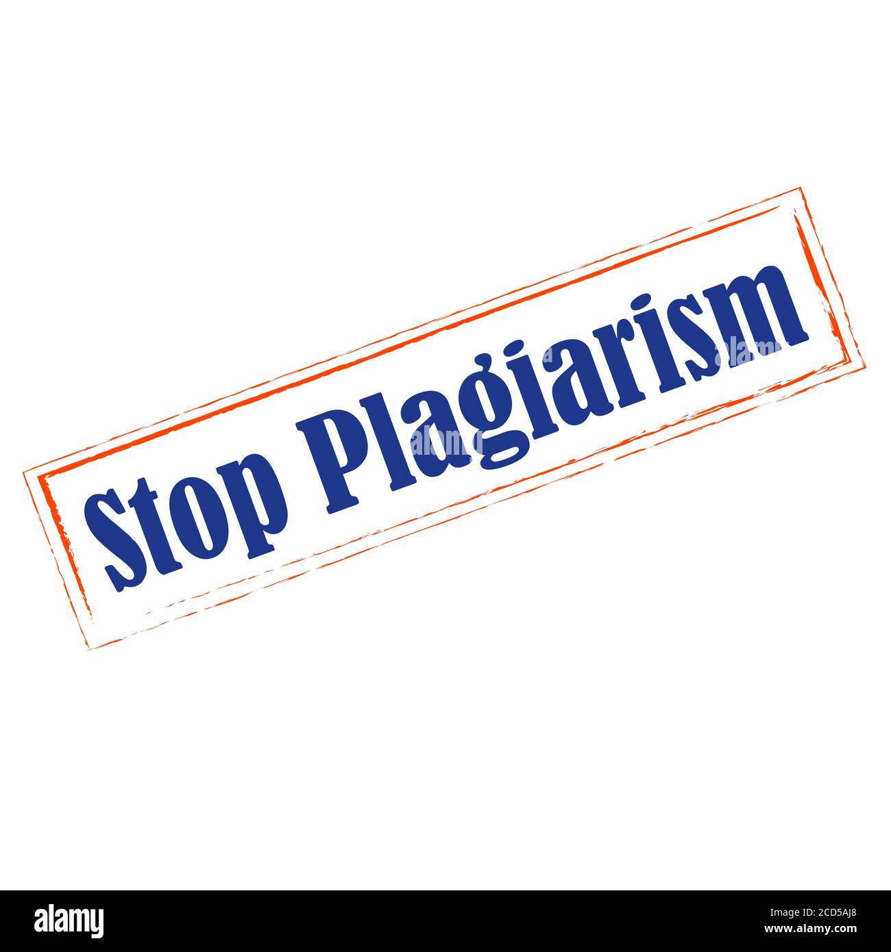 Stop Plagiarism, stealing and copying ideas and thoughts from original and authentic concepts Stock Vector