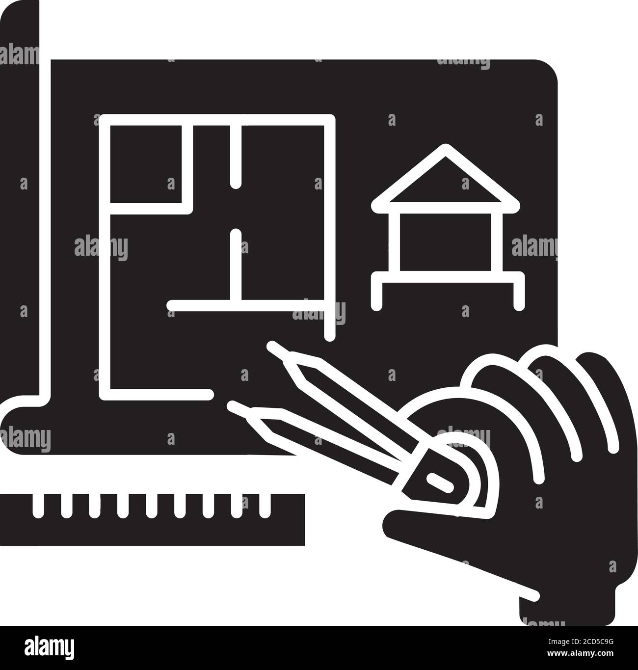 Preparing black glyph icon Stock Vector Image & Art - Alamy