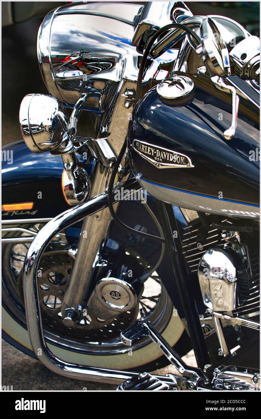 Harley Davidson motorcycle Stock Photo