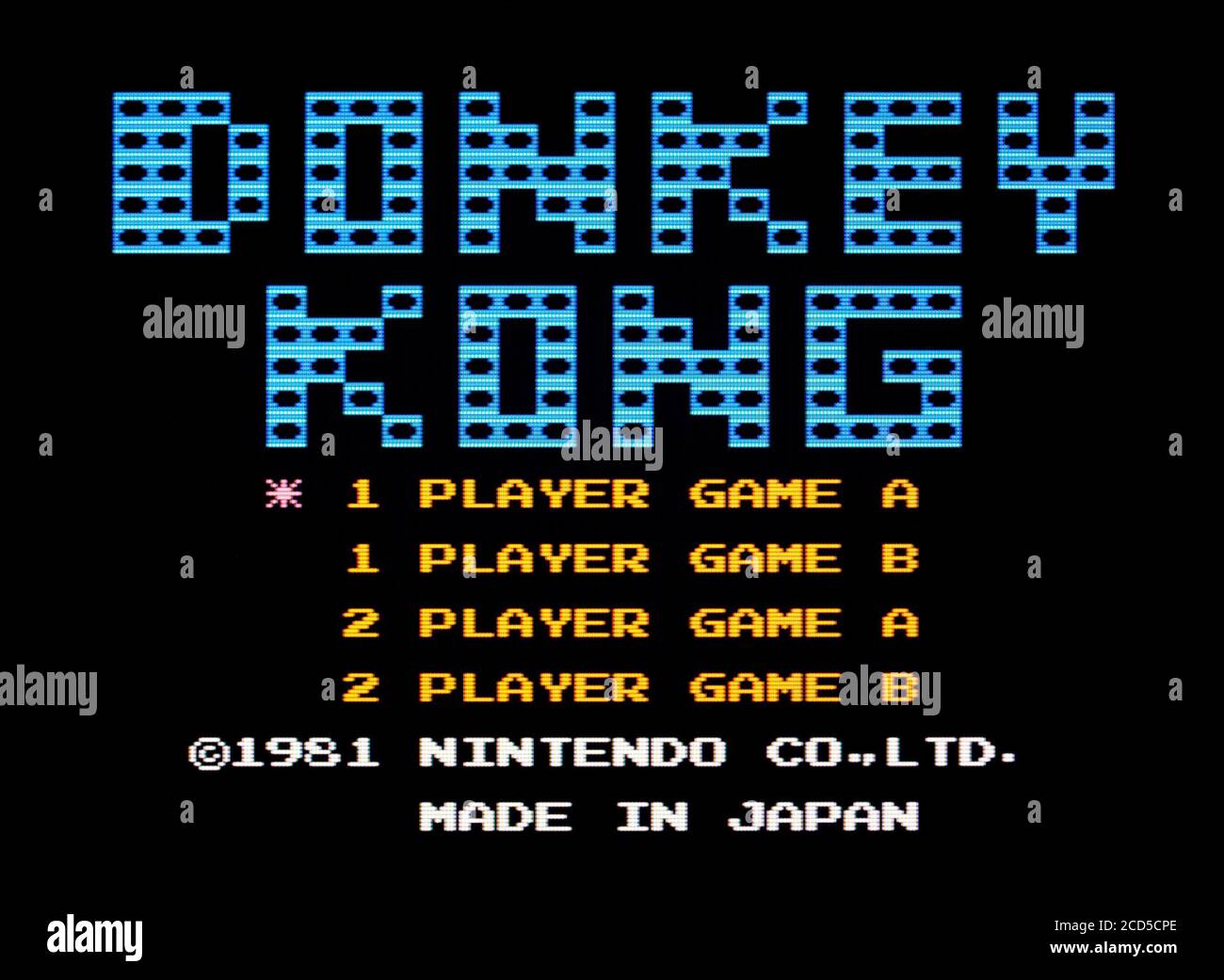 Donkey Kong - Nintendo Famicom Disk System Videogame - Editorial use only Stock Photo