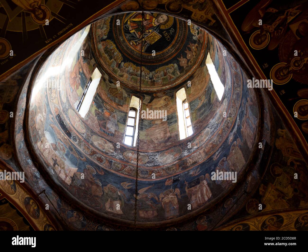 Interior of Biserica Veche (Old Church) built by Prince Mihial Cantacuzino, Sinaia, Transylvania, Romania Stock Photo