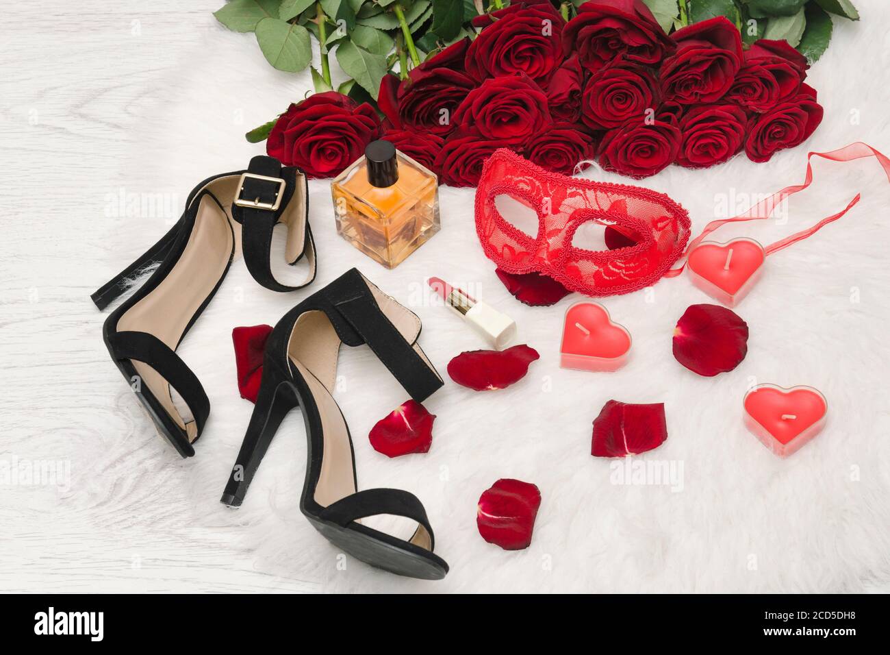 black shoes with red roses