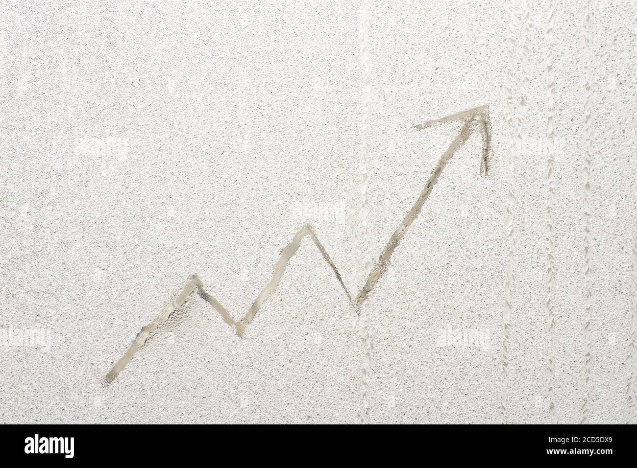 Growing graph on frosty window glass. Business concept Stock Photo - Alamy