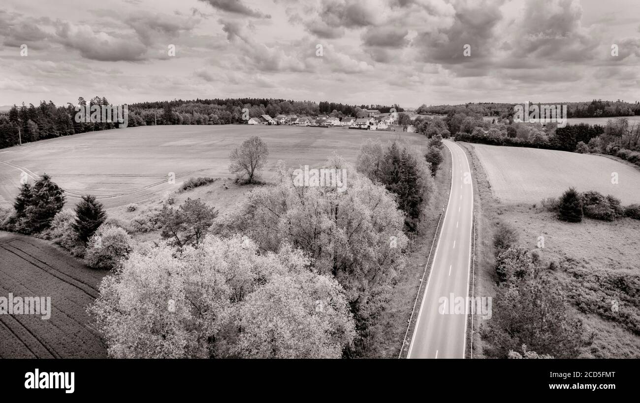 Black white fields aerial hi-res stock photography and images - Alamy