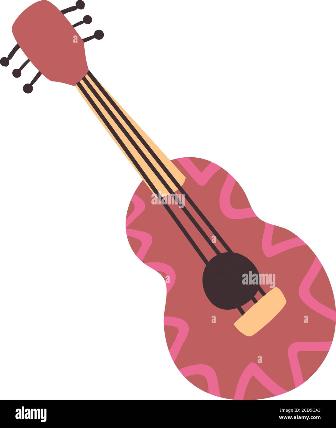 Mexican guitar free form style icon design, Mexico culture tourism ...