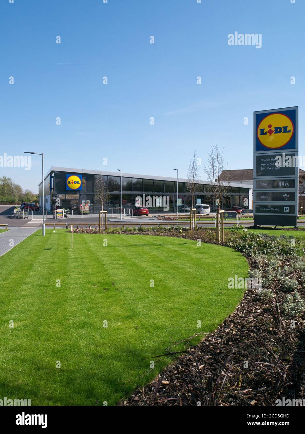 Lidl Superstore newly opened in 2018, in the northern suburbs of Norwich, Norfolk, England, UK Stock Photo