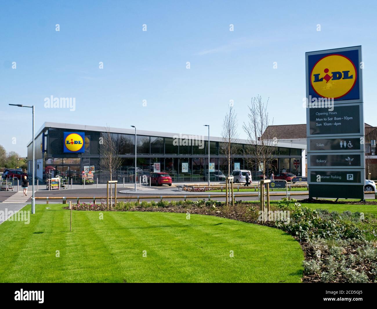 Lidl Superstore newly opened in 2018, in the northern suburbs of Norwich, Norfolk, England, UK Stock Photo