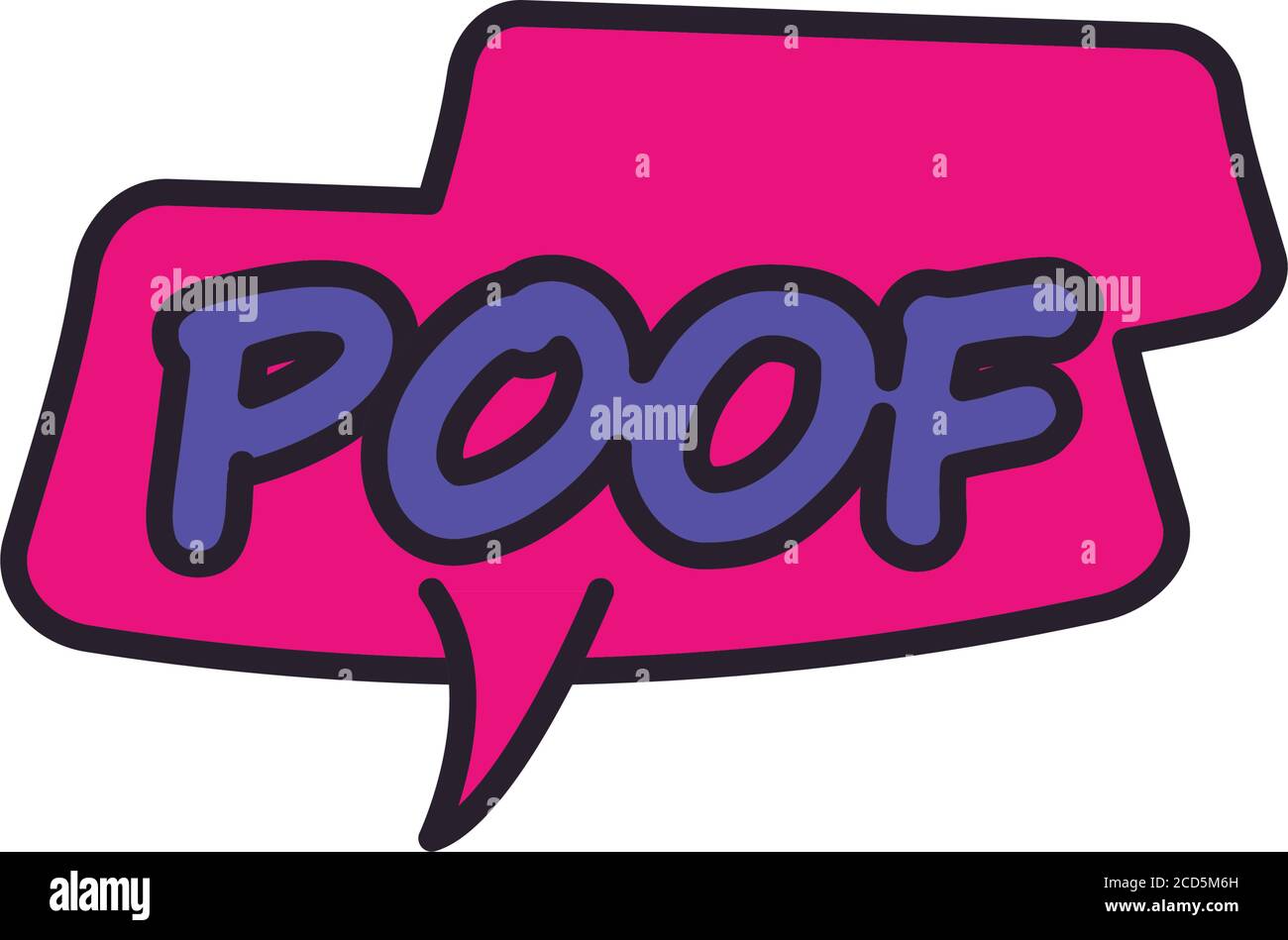 poof bubble line and fill style icon design of pop art retro expression ...