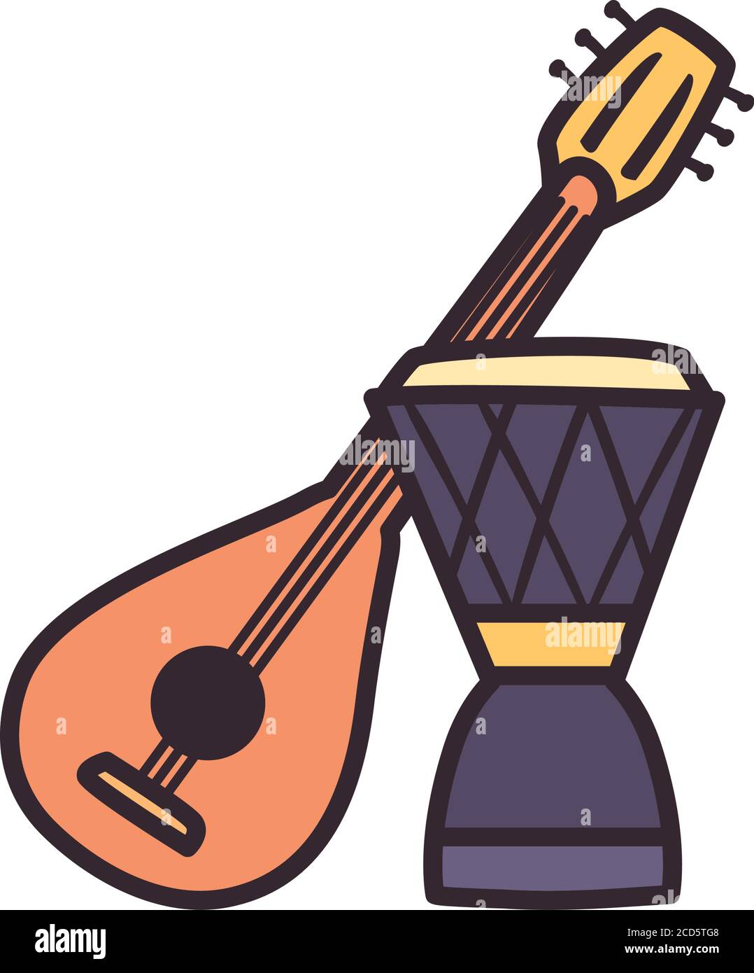 turkish guitar and drum line and fill style icon design, Music sound melody song  musical art and composition theme Vector illustration Stock Vector Image &  Art - Alamy