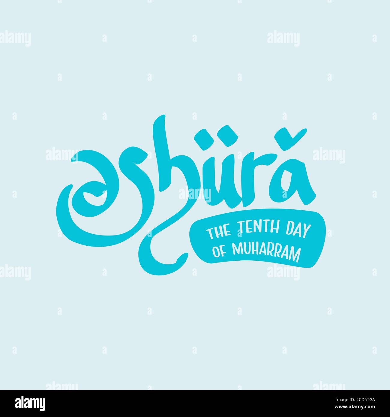 Design about ashura, the tenth day of Muharram, the first month in the