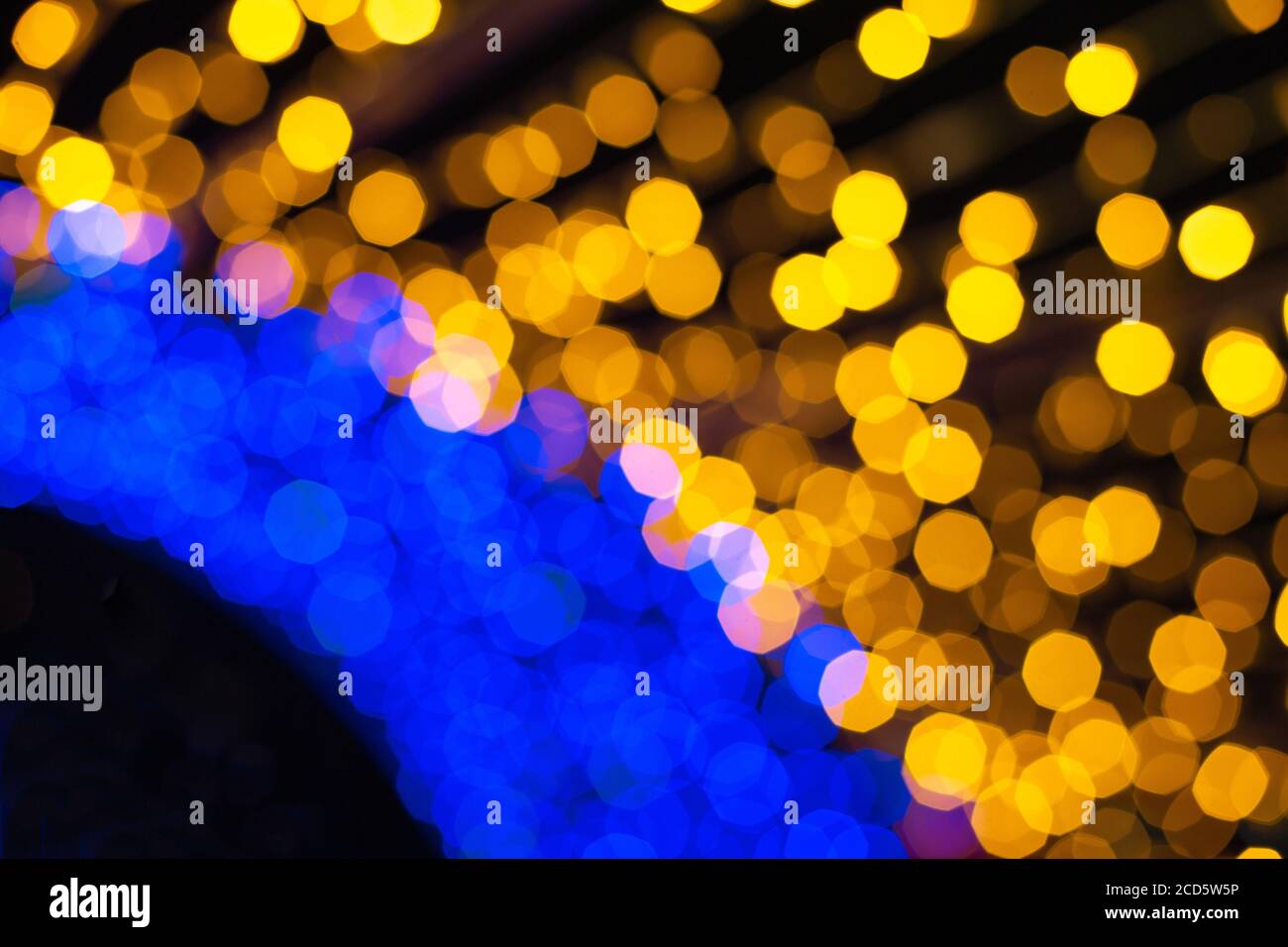 Defocused Multicolored abstract bokeh lights background. rainbow Stock Photo