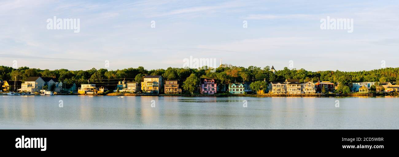 Houses along Mahone Bay, Nova Scotia, Canada Stock Photo Alamy