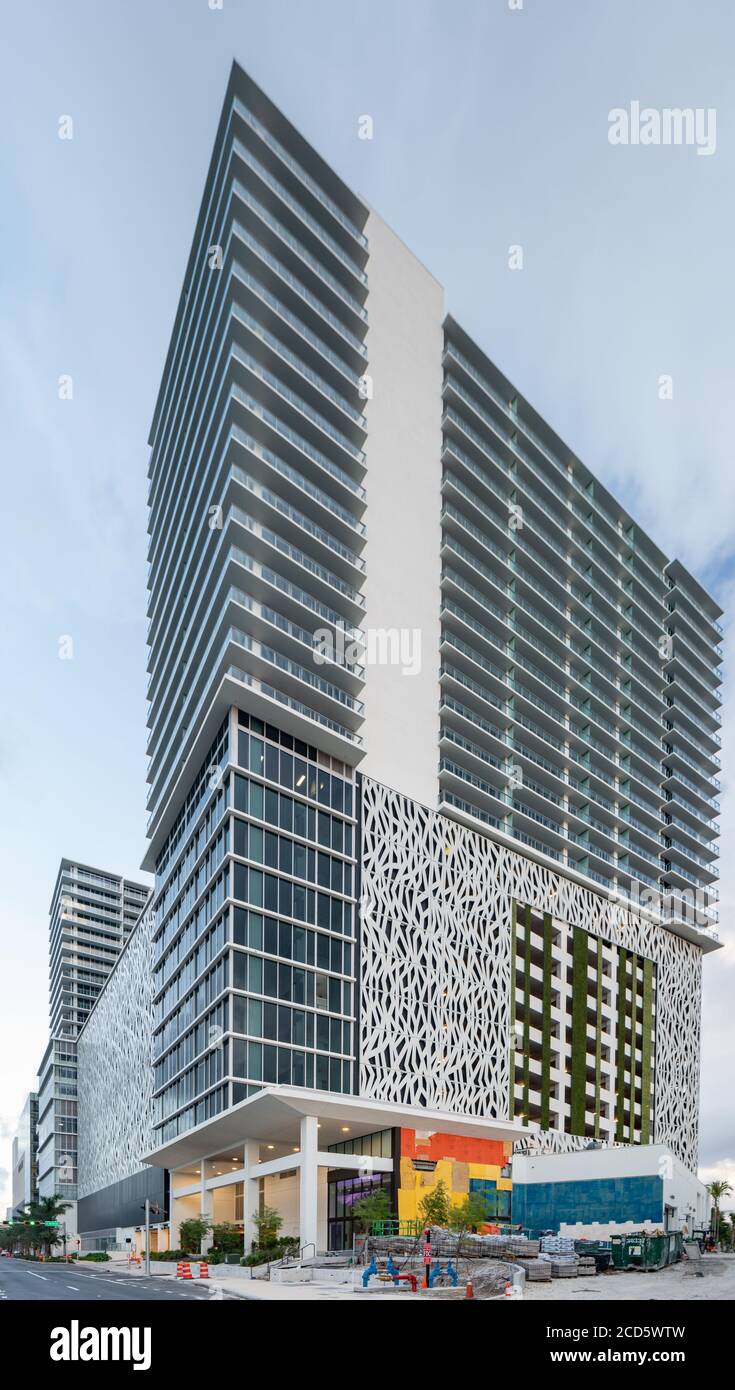 Photo of The River Landing Apartments Miami under construction near completion Stock Photo