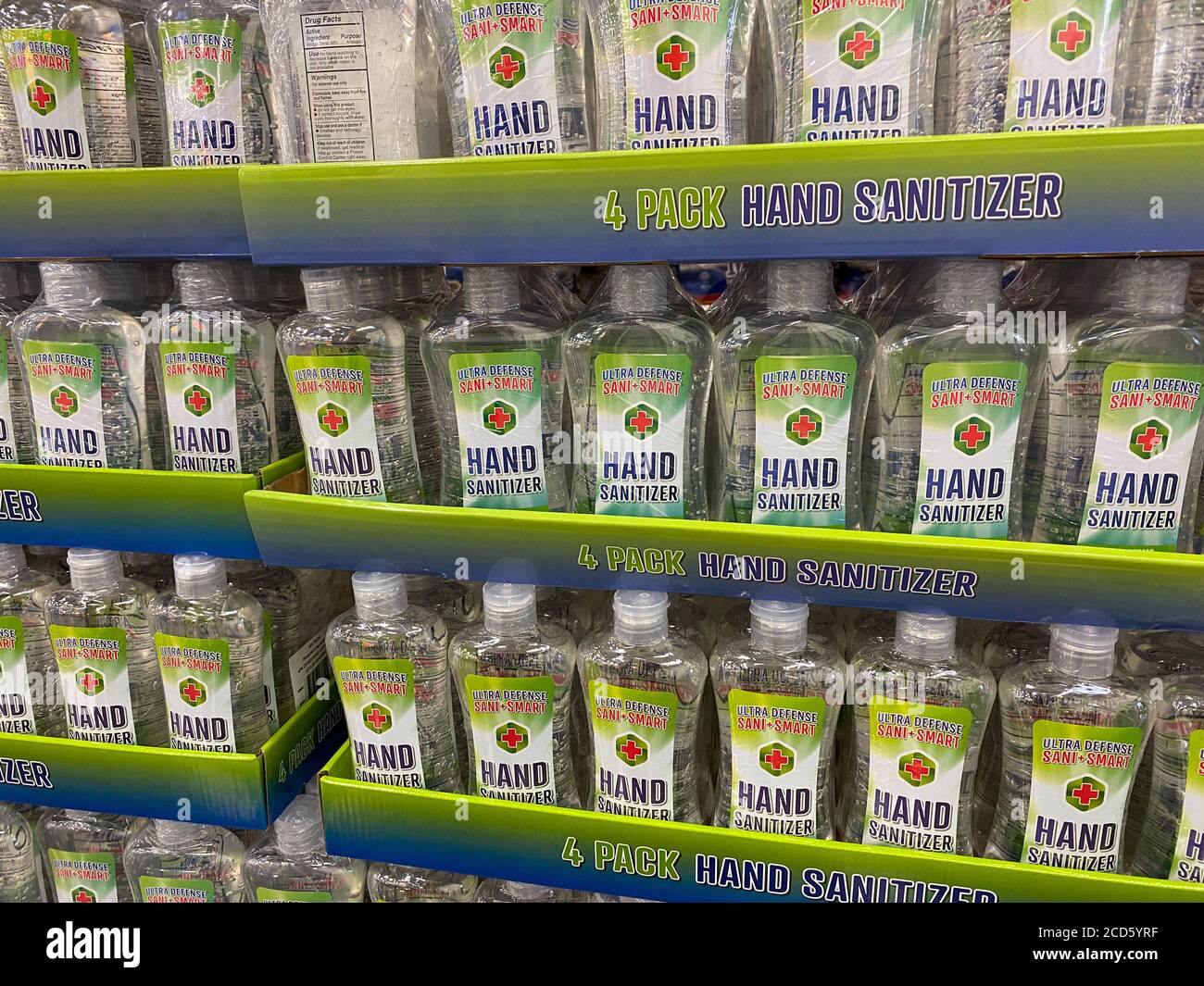 Orlando,FL/USA 8/12/20 Bottles of hand sanitizer for sale at a Sams