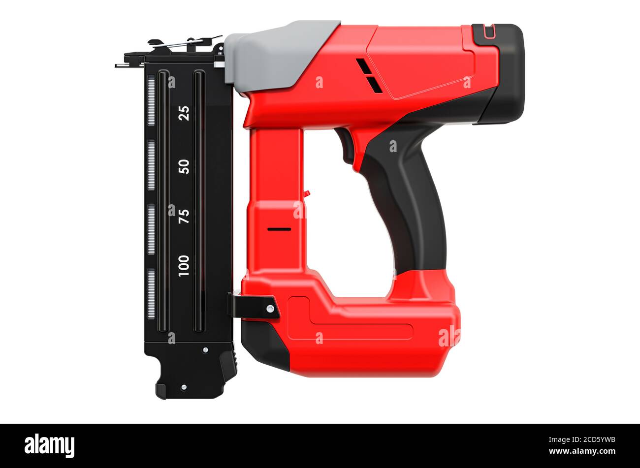 Electric Brad Nailer, 3D rendering isolated on white background Stock