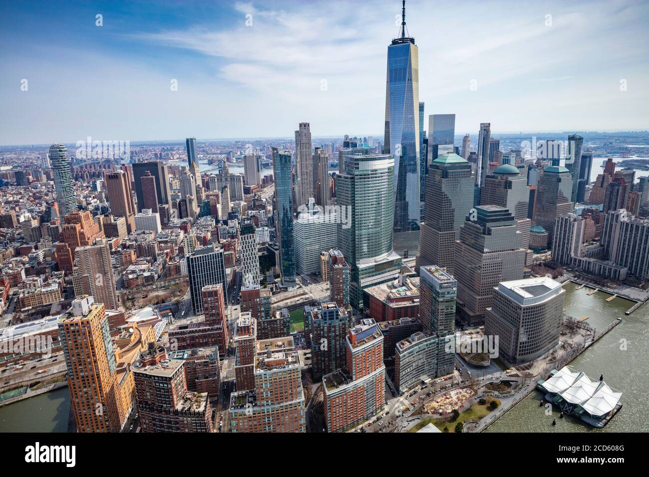 One World Trade Center and cityscape of Manhattan, New York City, USA Stock Photo