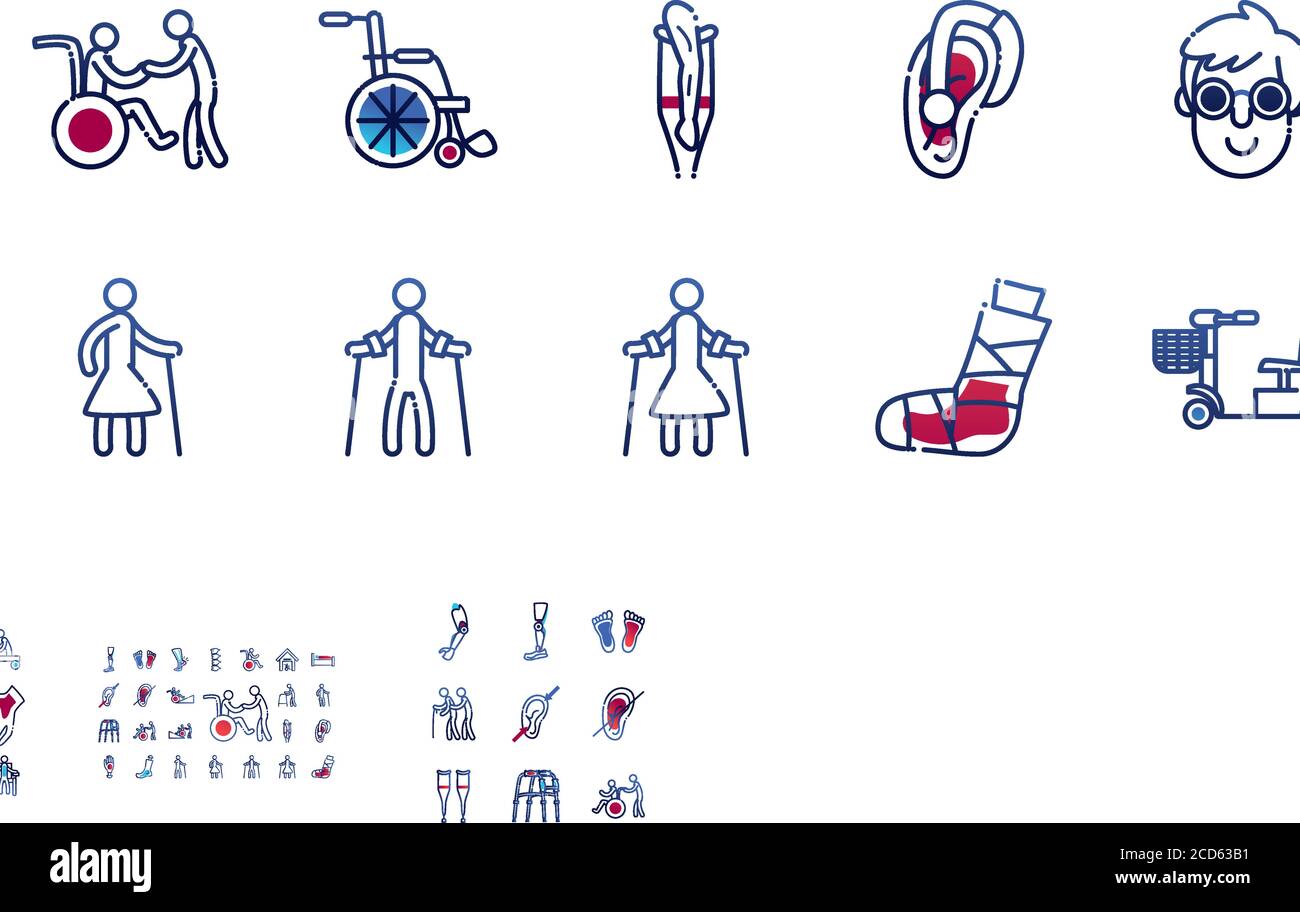 man helping other on wheelchair gradient style icon of Handicapped ...