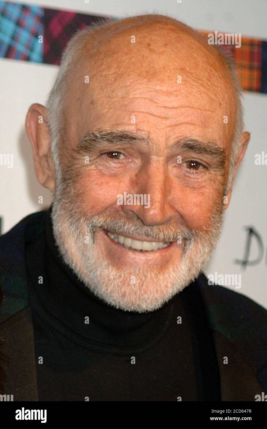 NEW YORK - APRIL 05:  Sean Connery Micheline Connery attends the 8th annual 'Dressed To Kilt' Charity Fashion Show at M2 Ultra Lounge on April 5, 2010 in New York City.  People:  Sean Connery Micheline Connery Stock Photo