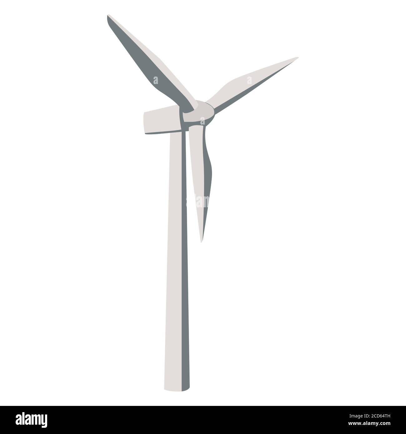 Wind farm in cartoon style isolated on white. Windmill with three blades on  a high mast. Alternative renewable wind energy. Vector EPS 10 Stock Photo -  Alamy