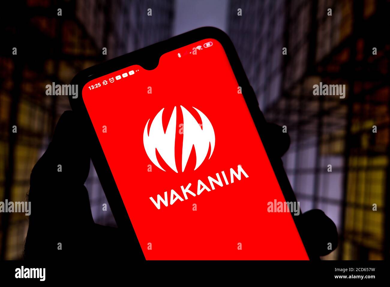 In this photo illustration the Wakanim SAS logo seen displayed on a smartphone. Stock Photo