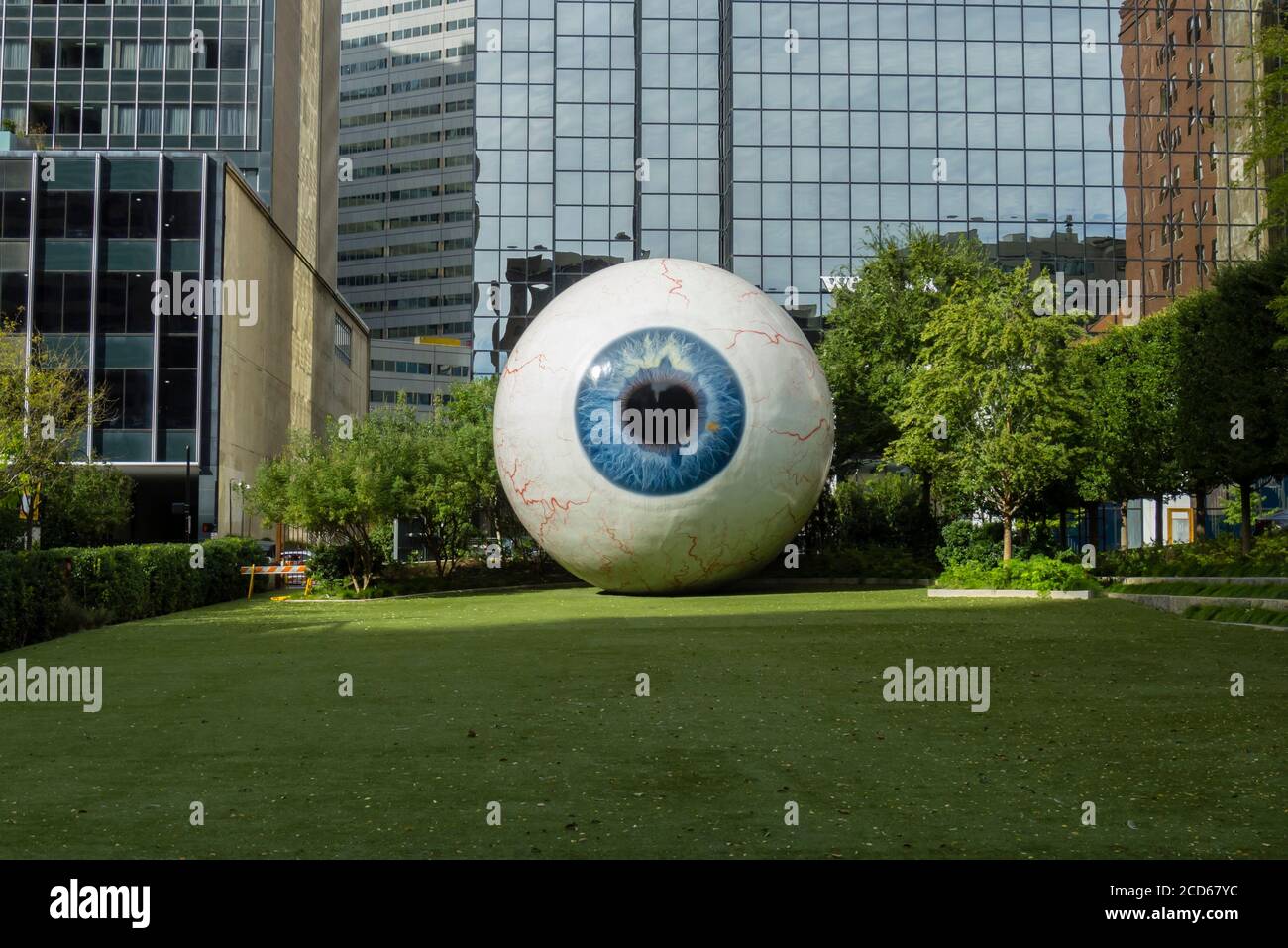 Stared at by Giant Eyeball Stock Photo