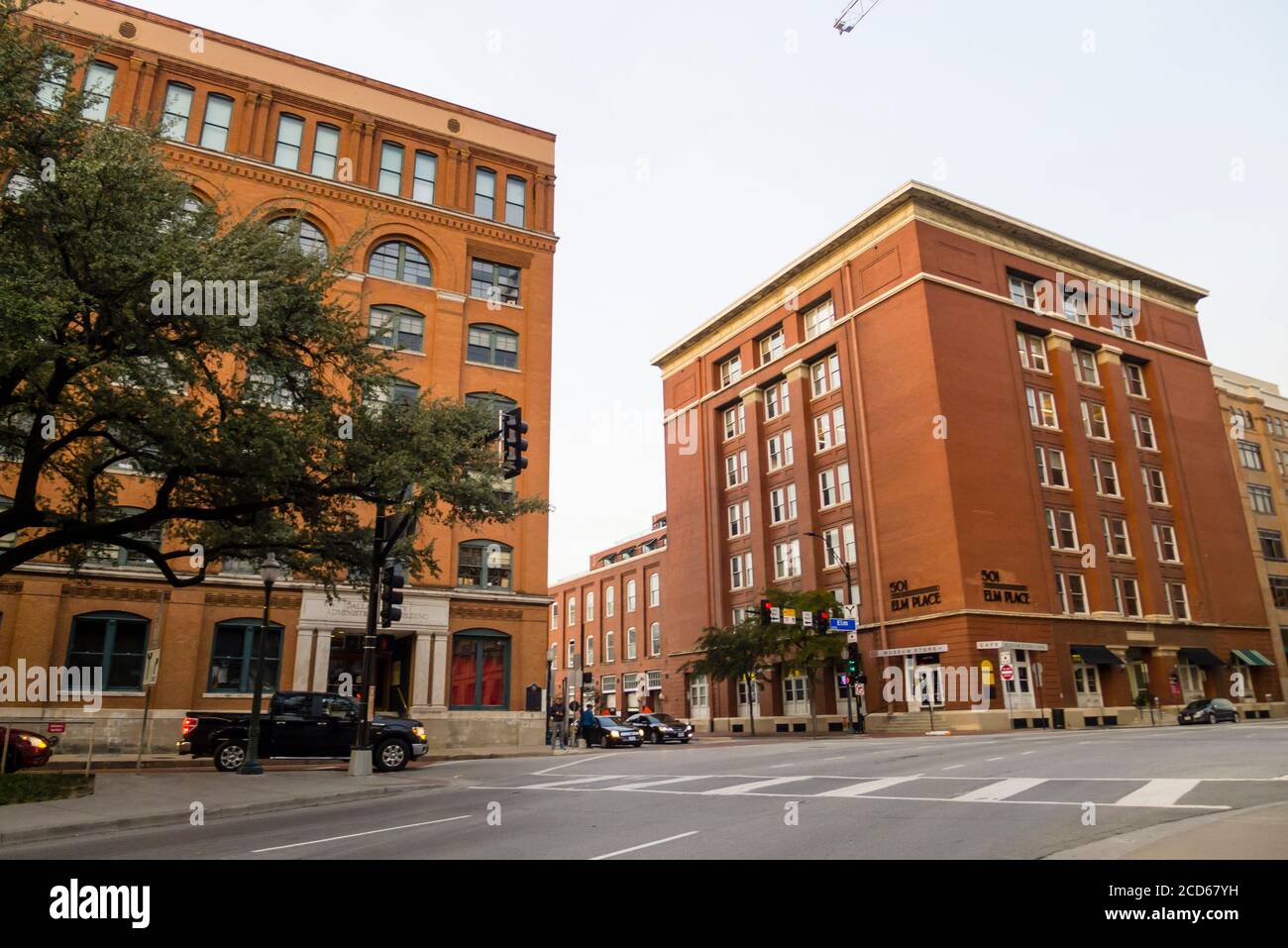 Texas School Book Depository Building and  Dal-Tex Building Stock Photo
