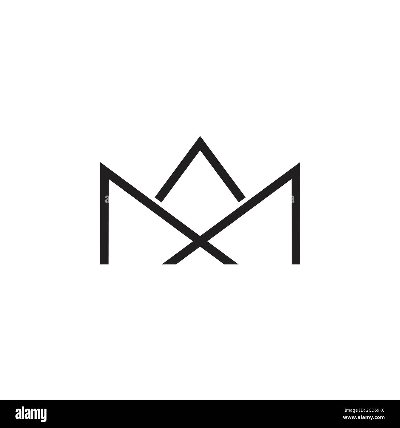 letter m arrow up geometric line logo vector Stock Vector Image & Art ...