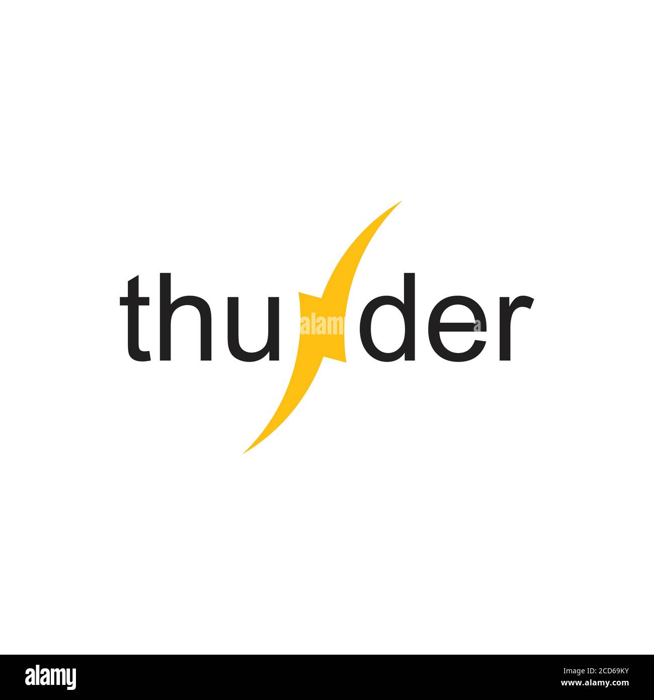 thunder letter n text logo vector Stock Vector