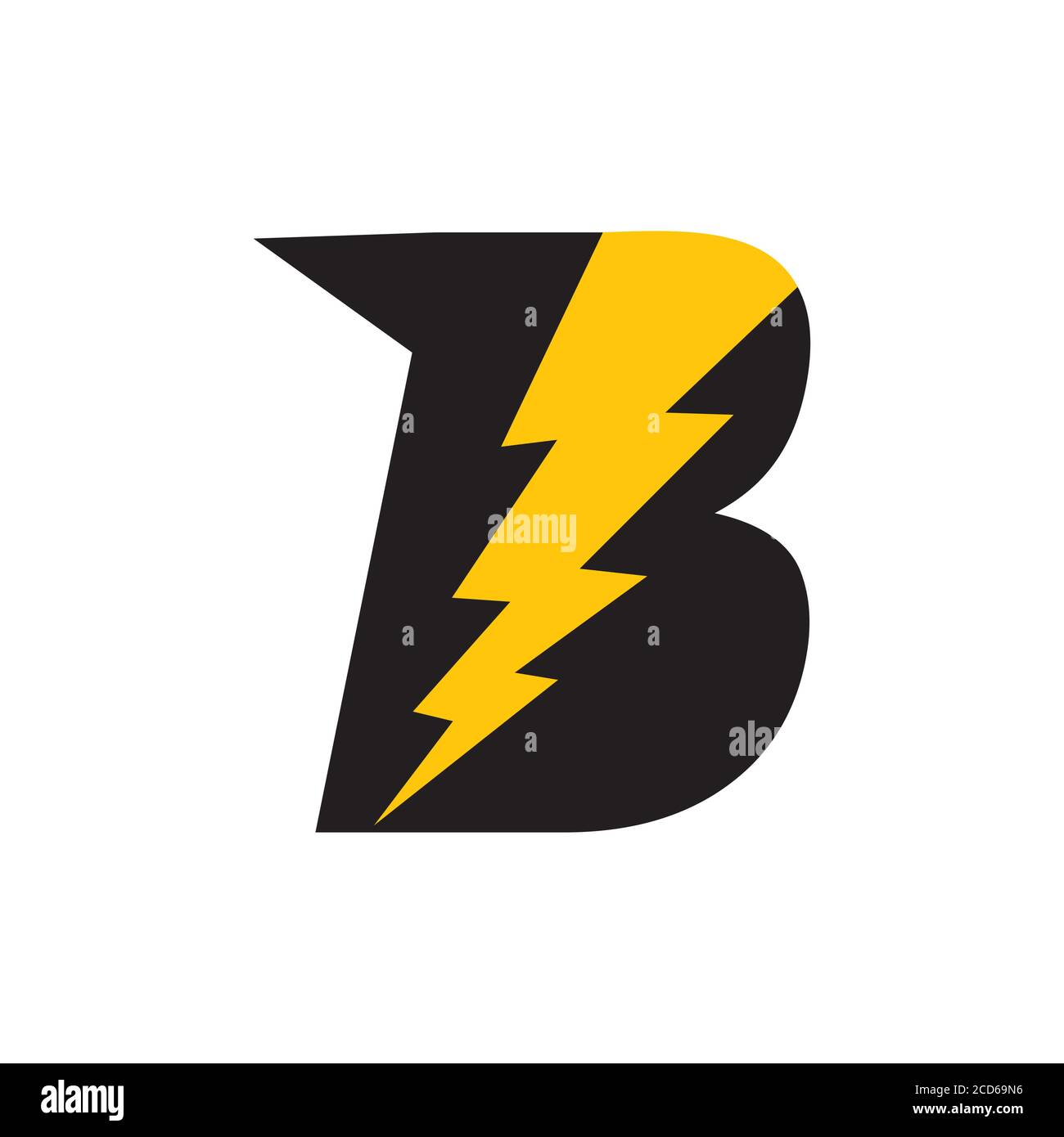 Letter B Thunder Geometric Logo Vector Stock Vector Image & Art - Alamy