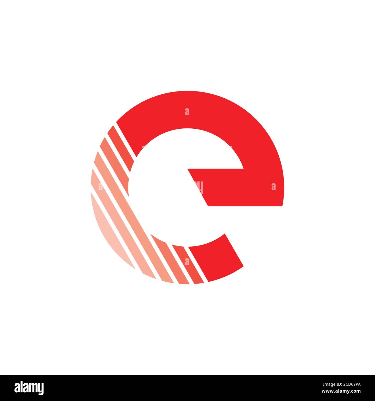 letter e stripes geometric circle logo vector Stock Vector Image & Art ...