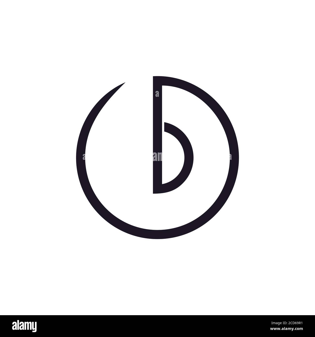 letter ob circle motion logo vector Stock Vector