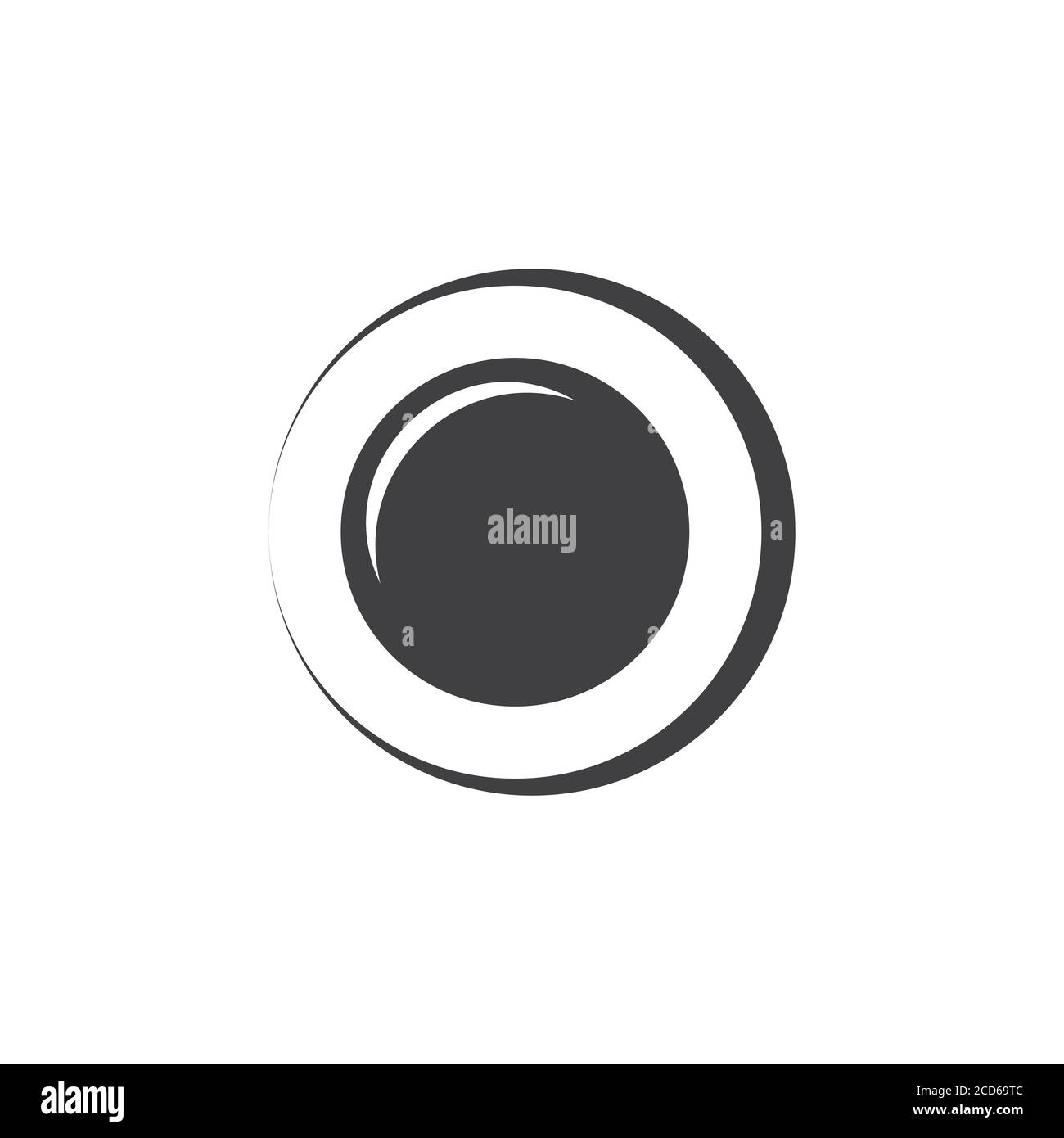 circle 3d simple flat logo vector Stock Vector Image & Art - Alamy