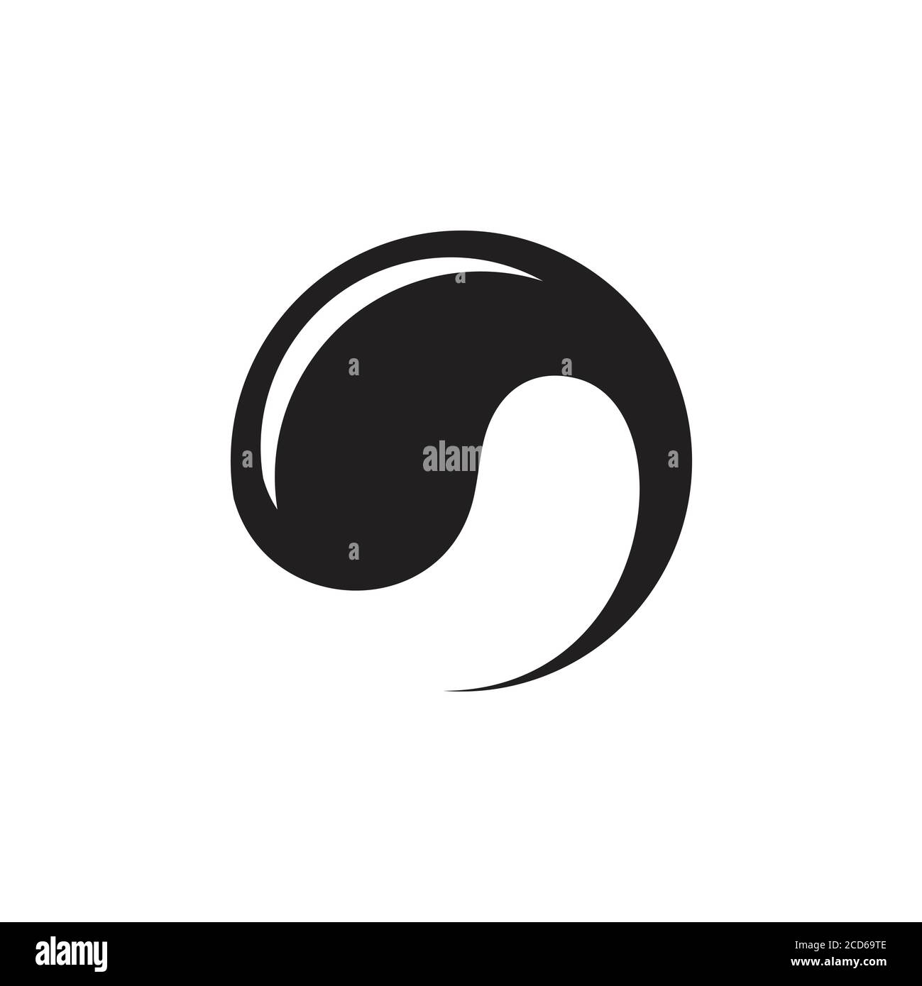 circle motion black oil simple logo Stock Vector